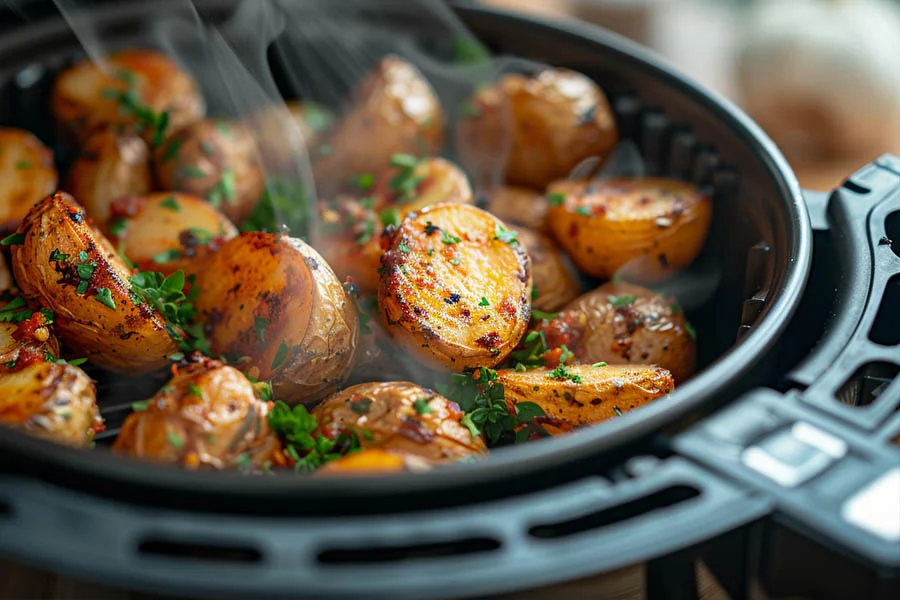 using the air fryer