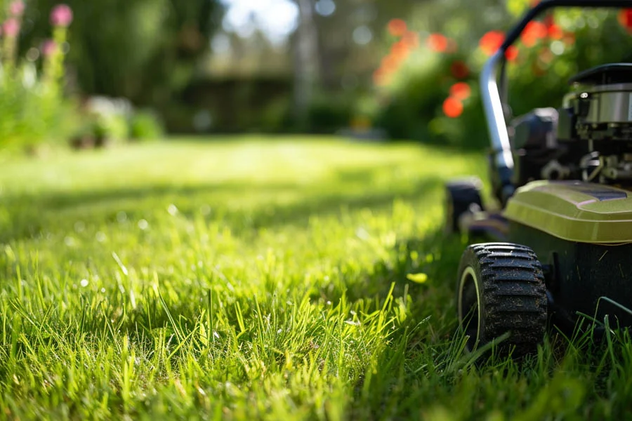 electric battery lawnmower