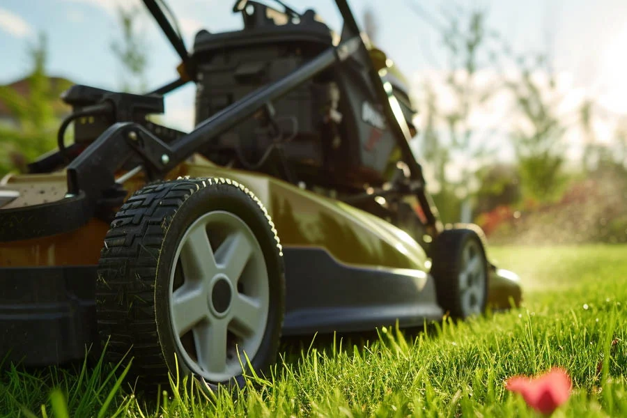 electric battery lawnmower