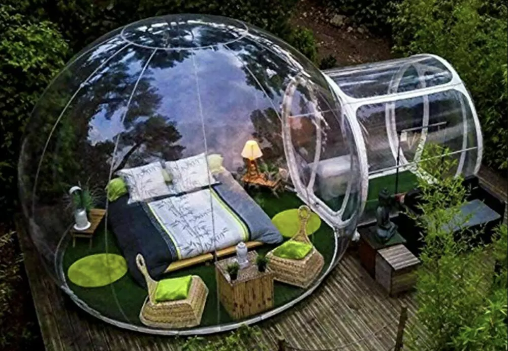 small bubble tent